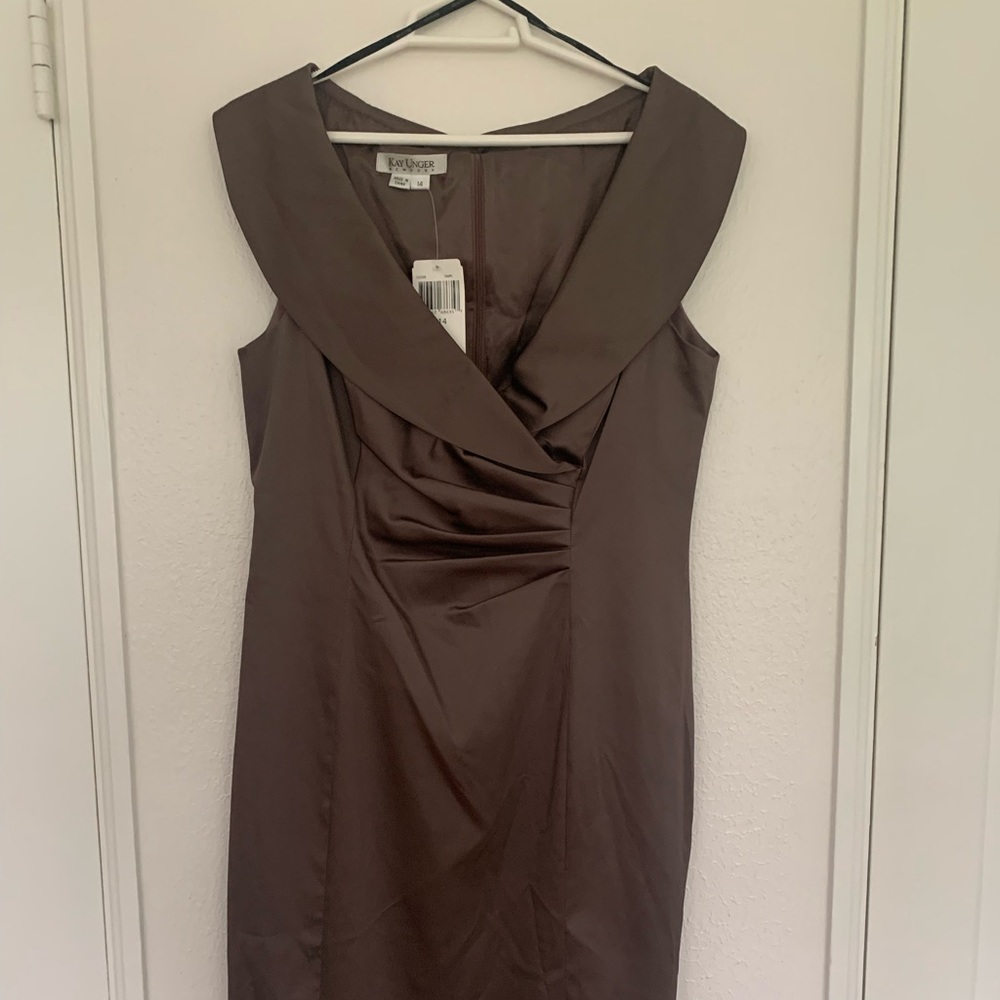 Knee-length Kay Unger cocktail dress, never been worn.
